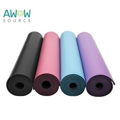 China Wholesale High Quality Non-slip Anti-tear Black Natural Rubber Yoga Mat High Density PU for sale