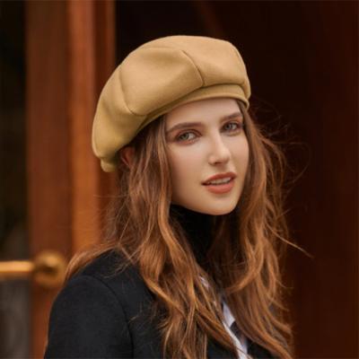 China New European and American style LOGO spring female lady temperament customizable French stylish wearable hat and retro summer niche beret for sale