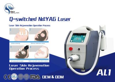 Cina 1600mj l'alto potere Q ha commutato il laser del ND Yag di nanometro l'attrezzatura/1064 532nm di rimozione del tatuaggio del laser del ND Yag in vendita