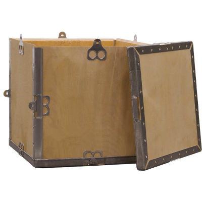 China Tote 4-Panel Hinged Shipping Crate With Lid for sale