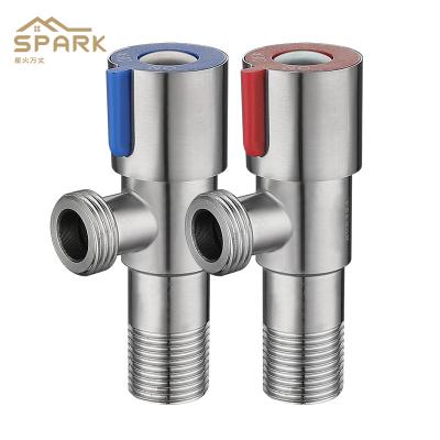 China Modern Bathroom Fittings Stainless Cold Water Angle Cock Stop Valve Chrome Plated SS Iron Angle Valve for sale