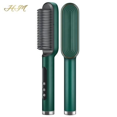 China Portable 2 in 1 Multifunctional Negative Ionic Hair Straightening Comb Professional Hot Comb Hair Straightener for sale