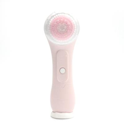 China Electric Sonic Pink Facial Brush Deep Cleansing Acne Treatment Beauty Product Handheld Cleansing for sale