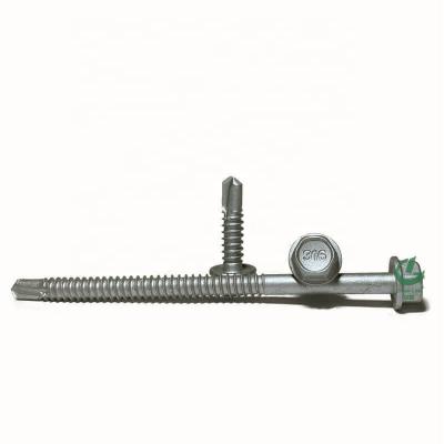 China Bimetal SS304 316 Bimetal Drilling Screw Din7504K Hex Washer Head Self Drilling Self Drilling Screw For Metal for sale