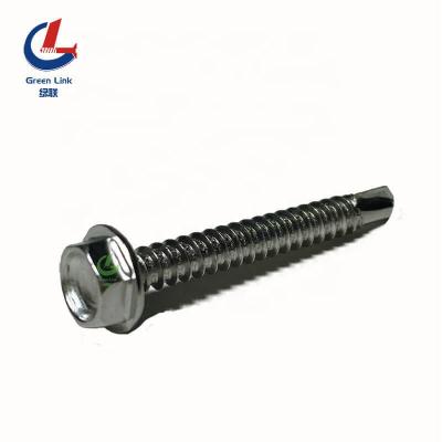 China HEX Ss304 Ss316 Hexagon Washer Head Self-Drilling Screws Stainless Steel Hex Head Self Drilling Screws With Epdm Washer for sale