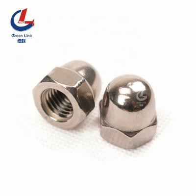 China Heavy Industry Stainless Steel 201 304 316 GR.A2 A4 Din1587 Dome Cap Hex Nut for sale