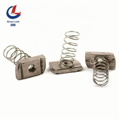 China Heavy Industry M6 M8 M10 M12 Stainless Steel Square Channel Spring Nut Square Nut With Spring for sale