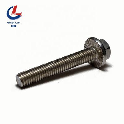 China Stainless Steel 201 Stainless Steel Flange Bolt Nut Hex Serrated Flange Bolt 304 316 Din6921 for sale