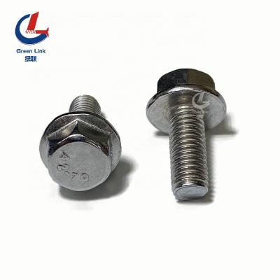 China Stainless Steel Stainless Steel No Flange Bolt Din6921 Serrated Hex Flange Bolt Without Stop for sale