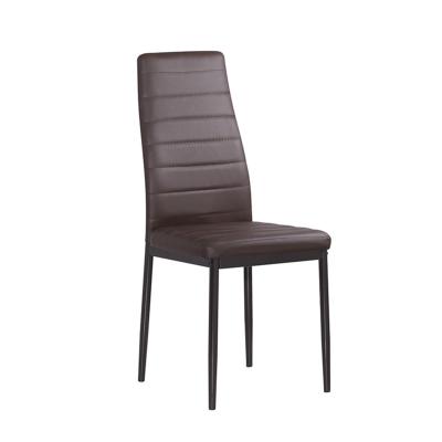 China Modern High Quality Commercial Brown Leather Dining Chair for sale