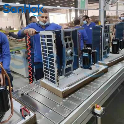 China Fire Resistant Electronics Auto Split Air Conditioner Assembly Line With Vacuum Line for sale