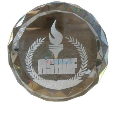 China USA 3D Laser Customized Engraving Faceted Crystal Diamond For Club Trophy Souvenirs for sale