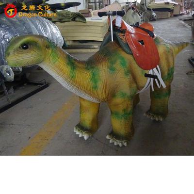 China Outdoor& New Indoor Park Theme Park Animatronic Battery Operated Shunosaurus Life Size Walking Dinosaur Rides Car For Kids for sale