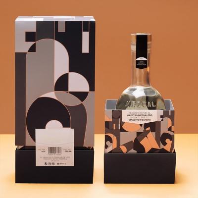 China Recycled Materials Wholesale Luxury Custom High Quality Recycled WHISKEY Wine Bottle Gift Paper Packaging Box Cardboard Boxes for sale