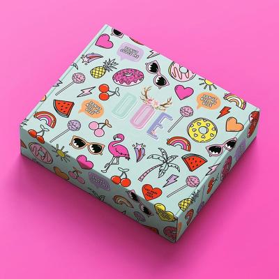 China Recycled Materials Wholesale Custom Recycled Luxury Colored Printed Gift Paper Apparel Packaging Box Shipping Listing Box for sale