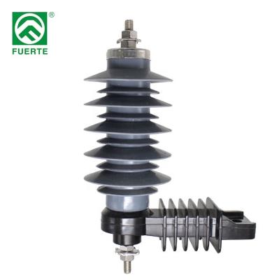 China Distribution Line Silicone Rubber Housed YH10W-15 15KV High Voltage Lightning Arrester for sale