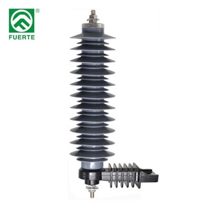 China YH10W-33 Overhead High Voltage Metal Oxide Silicone Rubber Housed 10KA 33KV Lightning Arrester Type for sale