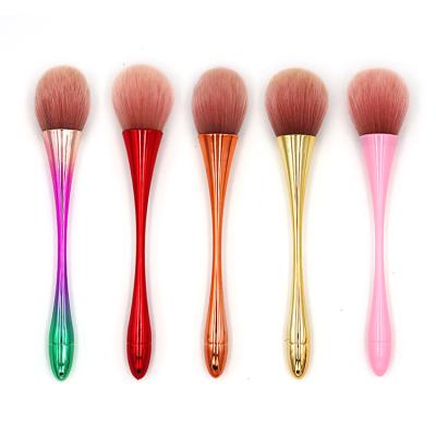 China Flat Brush Hot Seller On Amazon Professional 1PC Rose Gold Powder Blush Brush Make Up Brush Large Cosmetics Makeup Brushes for sale