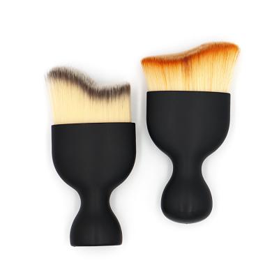 China Angular Blush Low MOQ Foundation Makeup Brush Liquid Beauty Makeup Brush Single Handle Custom Logo for sale