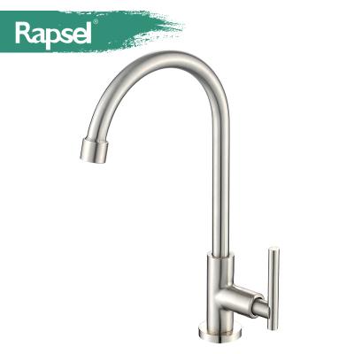 China Thermostatic Faucets Rapsel Kitcehn Stainless Steel 304 Single Cold Faucet for sale