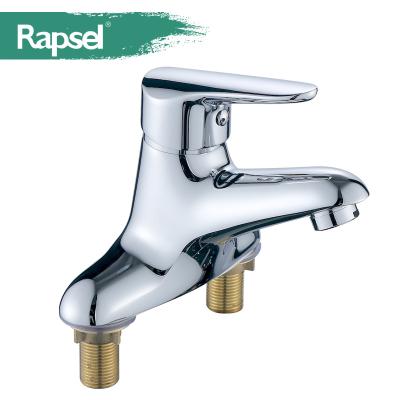 China Brass Metered Basin Faucet Single Taps Rapsel Handle Double Holes for sale