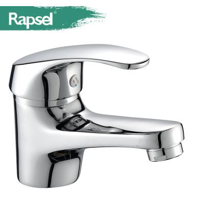 China Metered Faucets Rapsel Moder Design Deck Mounted Brass Basin Faucet Straight Spouts Tap for sale