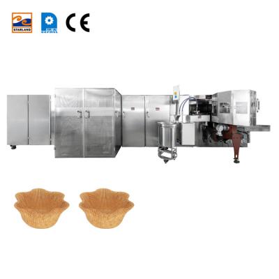 China 380V Stainless Steel Waffle Basket Production Line Waffle Biscuit Baker for sale