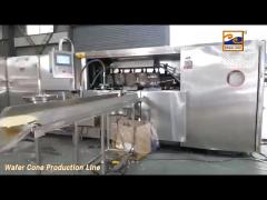 Egg Roll Wafer Cone Production Line 1.5KW PLC Stainless Steel For Snack