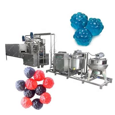 China Food Cooking Industrial Lined Fully Automatic Coated Soft Jelly Machine Soft Jelly Bean Candy Machine Berry Fruit Candy Production Line for sale