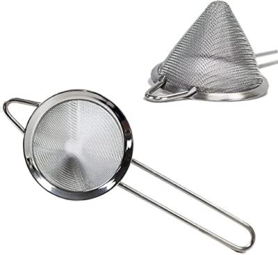 China Sustainable Conical Household Stainless Steel Strainer Food Tea Mesh Sieve for sale