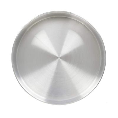 China Round Aluminum Fruit Bread Tray Tray Customized Sustainable Roll Edge Universal Dish for sale