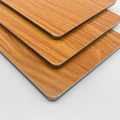 China Modern IDEABOND manufacturer wall cladding exterior decoration wood grain aluminum composite sheets for sale