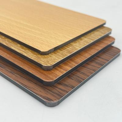 China Modern Wood Texture Aluminum Composite Panel for Exterior And Interior Wall Cladding Material for sale