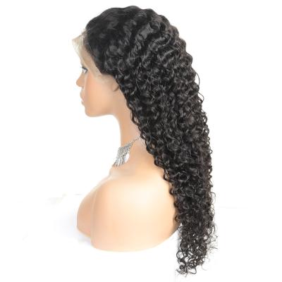 China Wholesale Original Curly Indian Virgin Natural Hair Full Lace Frontal Wig High Definition Hair Bun Curl Transparent Lace Wig for sale