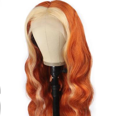 China Ginger/613# Body Wave Human Hair European Blonde Wig Full Lace Wig With Baby Hair Lace Front Virgin Hair Wig for sale