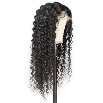 China Real Water Wave Hair Set Half Lace Hair Set 13*4water Natural Wave Lace Wig for sale