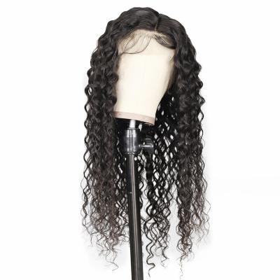 China Water Wave Human Hair Half Set Natural Lace Front Human Hair Set Wig 4*4 Lace Up Wigs for sale