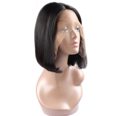 China Wholesale Bob Wig Hair Lace Front, Virgin Curly Non-Glue Transparent Bob Wig, Short T Lace End Bob Wig for sale