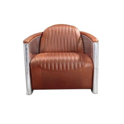 China China Factory Good Quality Modern Vintage Brown Comfortable Leather Chair for sale