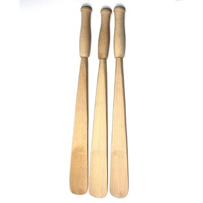 China Custom Wooden Cleaning Brush Long Small Logo Printed Shoe Horn for sale