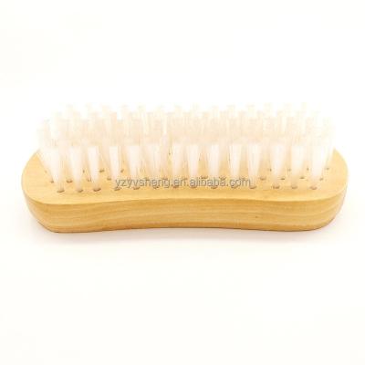 China Sustainable Wooden Handle PP Hair Pig Hair Boot Cleaner Brush Shoe Brush for sale