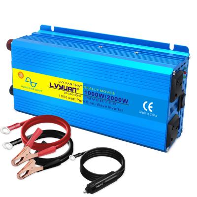 China For Computer 2000w Pure Sine Wave Inverter 12v To 120v Dual USB Customized Plug 3.1A Two USB Inverter Single Phase 60Hz To 50Hz 2Kw for sale