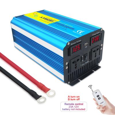 China For Air Conditioning 12V DC To AC 220V 2500W Peak Power Inverter Sinewave Single Phase Converter Pure LCD Display Home Inversor Soft Starter for sale