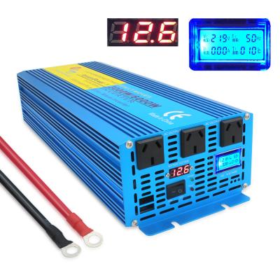 China For Lvyuan 6000W Peak Inverter Air Conditioning AC 12V 240V Pure Sine Wave Power Inverter Car Transformer Three Plugs With Soft Starter for sale