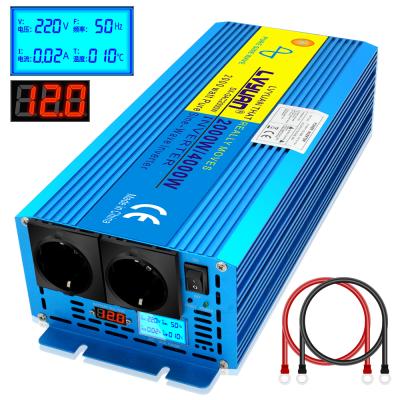 China For AC 220V Pure Air Conditioning 2000W/4000W Power Inverter Sinewave Inverter 12V Two Off Grid Inverter LCD Display Power Supply Inversor Car for sale