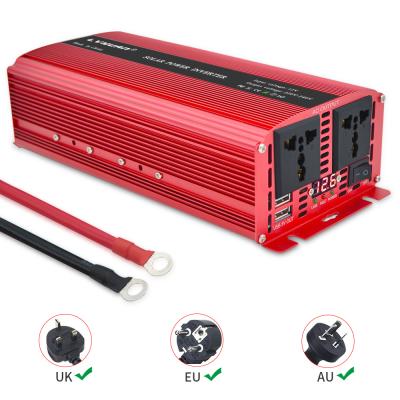 China For Air Conditioning Inverter 24V to 220V Inverters and Converter Sine Wave Panel Charger Vehicle Dual USB Adapter Solar Converter 1500W Inverter Price for sale