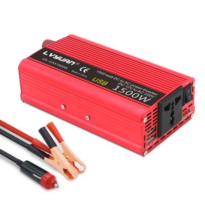 China For Small Small Fan 1500W 220V Inverter 12V Modified Sine Wave Power Inverter Charger Converter Car Inverter With Single Dual USB 3.1A Socket for sale