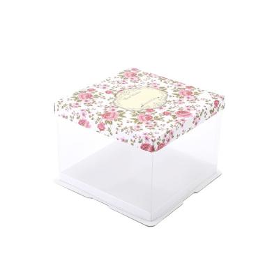 China Sterile Wholesale High Quality Cake Packaging Transparent Bakery Cake Box for sale