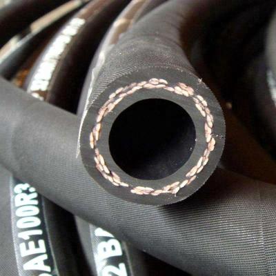 China Double SAE100R3 Industrial Braided Rubber Fiber Prices Hydraulic Hose for sale