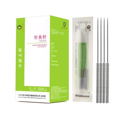 China Hot Sale 500pcs Stainless Steel Body Handle Chinese Acupuncture Needles Painless Medical Needles for sale